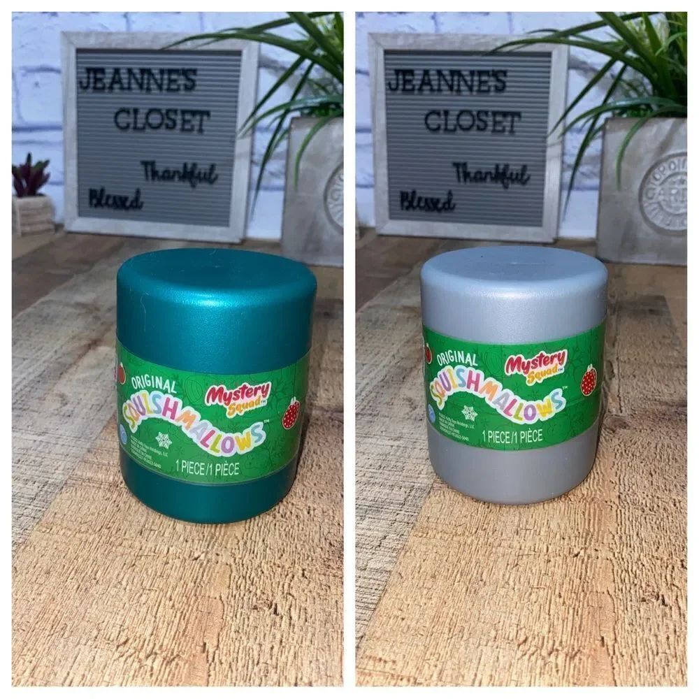SquishmallowsβLot of 2 Christmas Mystery Capsule 4" Green silver KellyβToy